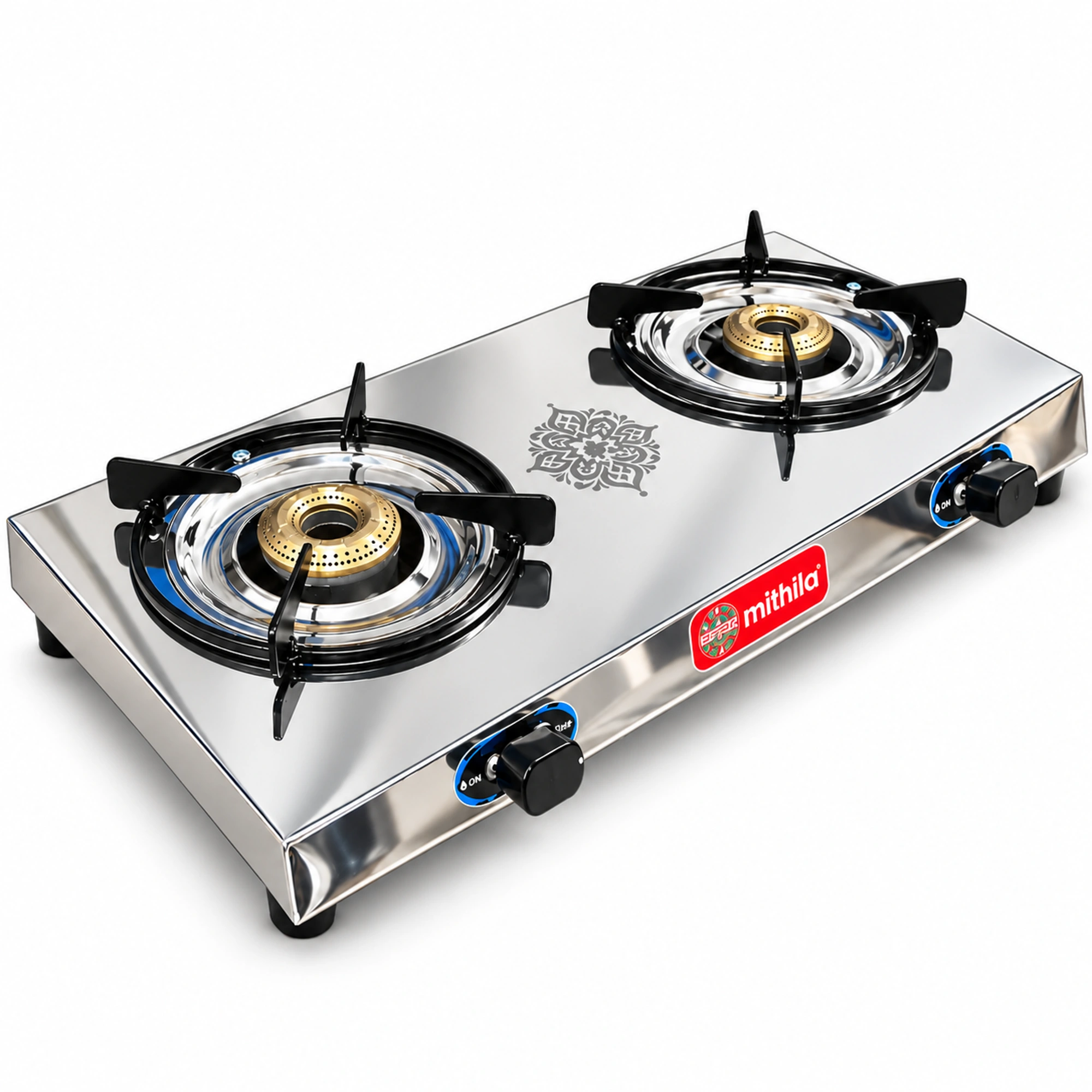 Mithila 206 Sleek 2 Burner — Brass